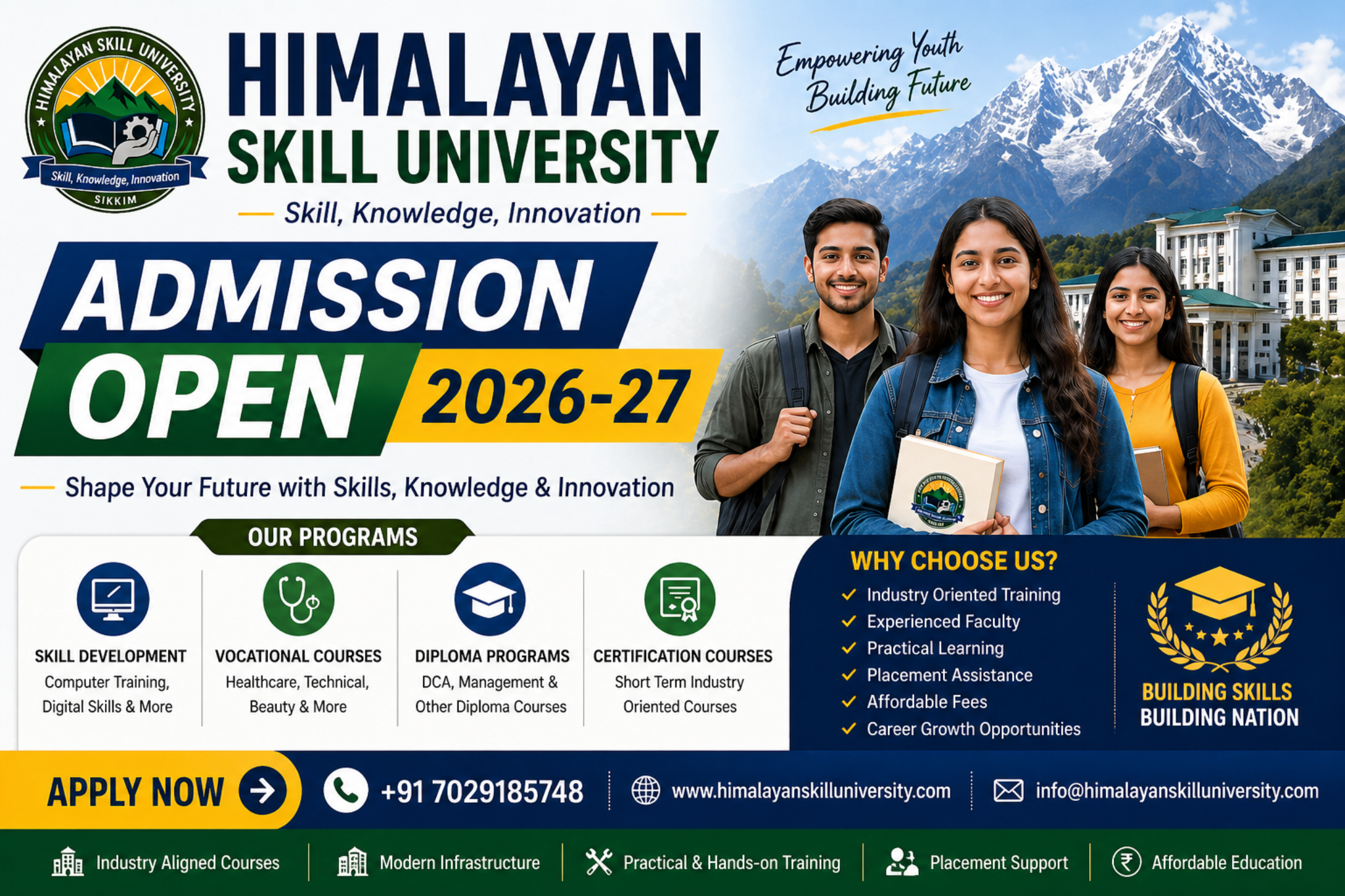 Himalayan Skill University Admission Open 2026-27